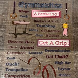 💞 New Gymnastics Scrapbooking Craft Stickers